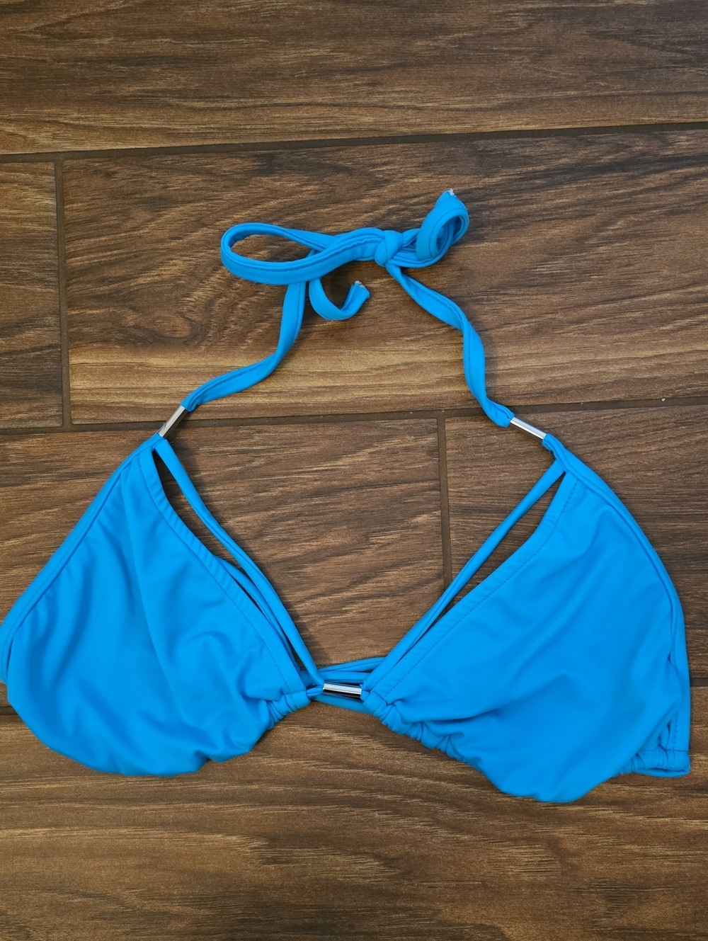VENUS Turquoise Triangle Bikini Top with Halter Tie